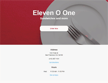 Tablet Screenshot of elevenoonesf.com